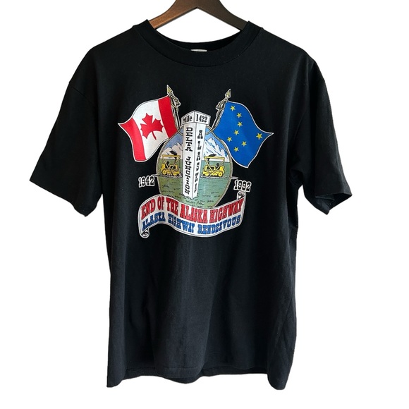 Vintage Alaskan Highway T-Shirt Size L - Picture 1 of 4